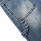 Girls' Wide-Leg Jeans, Elastic Band Inside Big Patchwork Flared Denim Pants