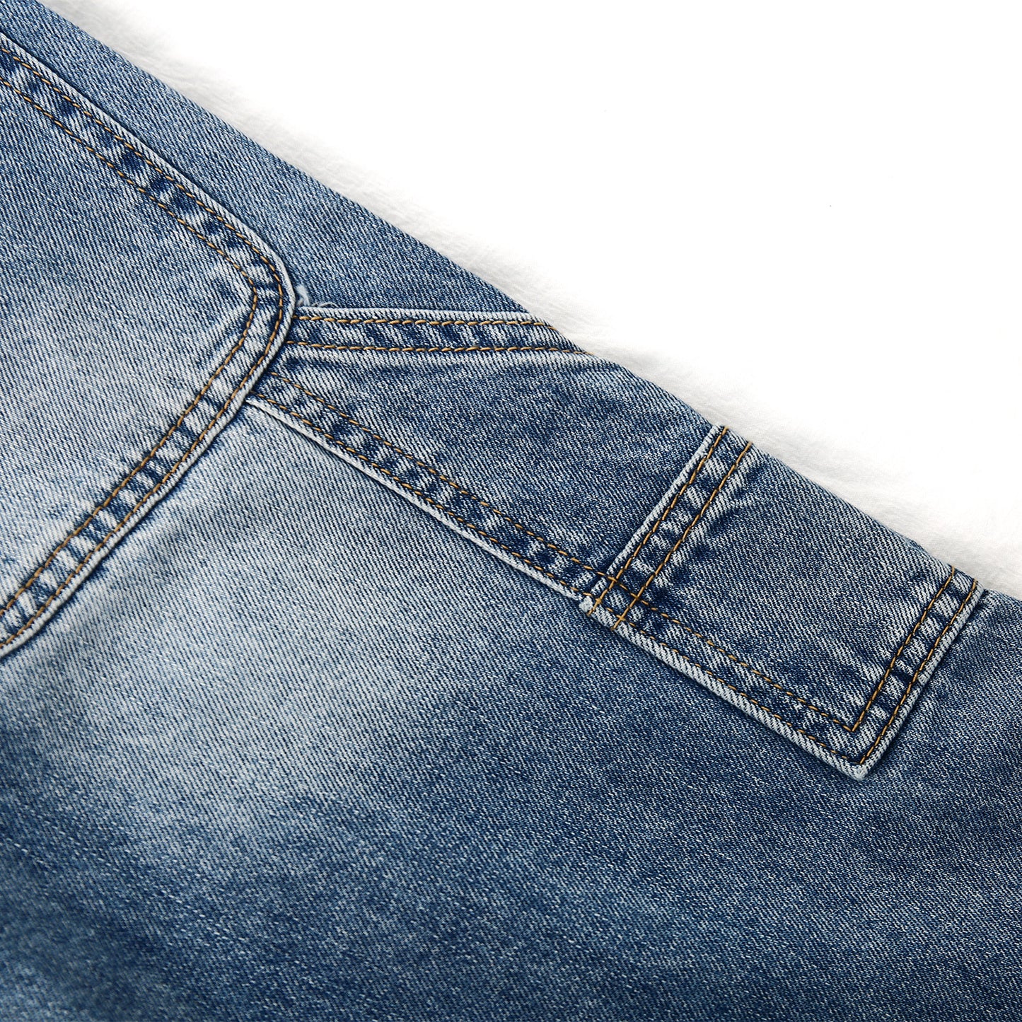 Girls' Wide-Leg Jeans, Elastic Band Inside Big Patchwork Flared Denim Pants