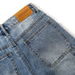 Girls' Wide-Leg Jeans, Elastic Band Inside Big Patchwork Flared Denim Pants