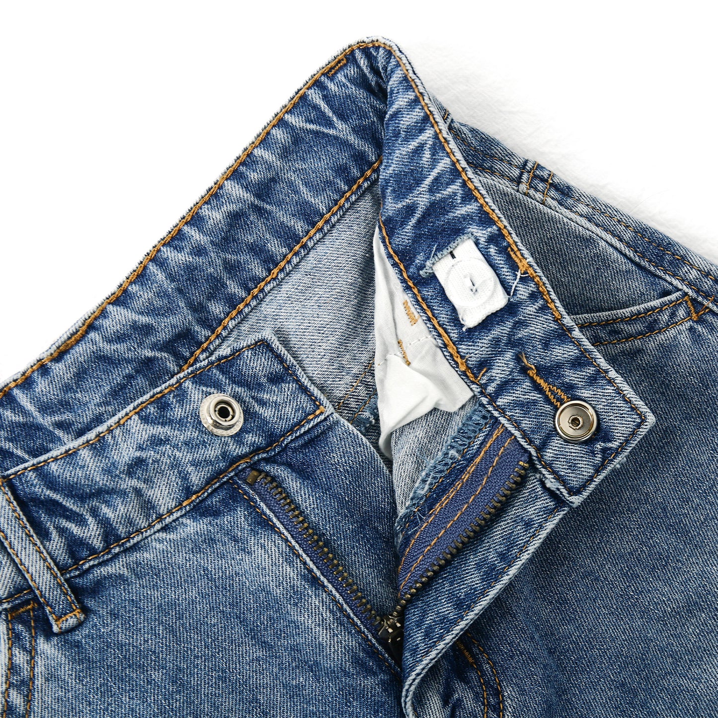 Girls' Wide-Leg Jeans, Elastic Band Inside Big Patchwork Flared Denim Pants