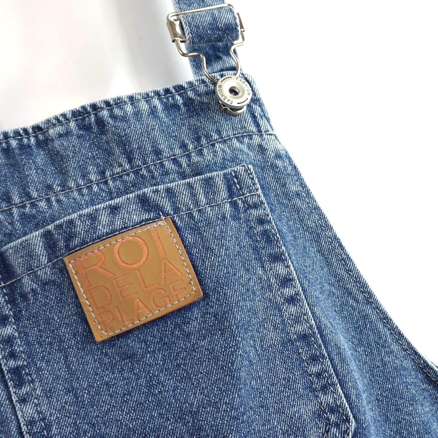 Girls Denim Bib Overalls,Adjustable Straps Fake Slant Side Pockets Jean Dungarees Pants