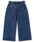 Baby Girls Jeans,Toddler Elastic Waist with D-ring Slant Pockets Wide-leg Denim Pants