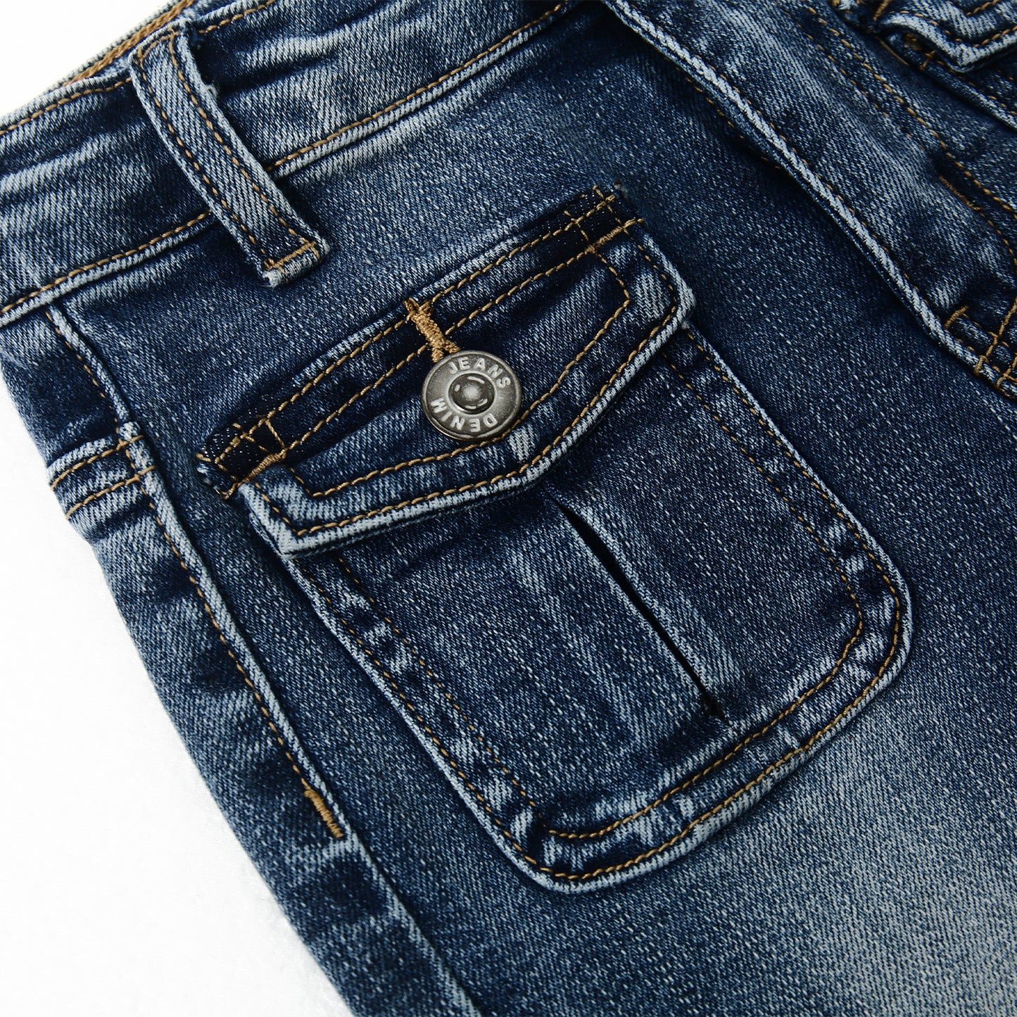 Little Girls Jeans, 12M-13T Wide Size Range Wide-leg Flared Stretchy Denim Pants