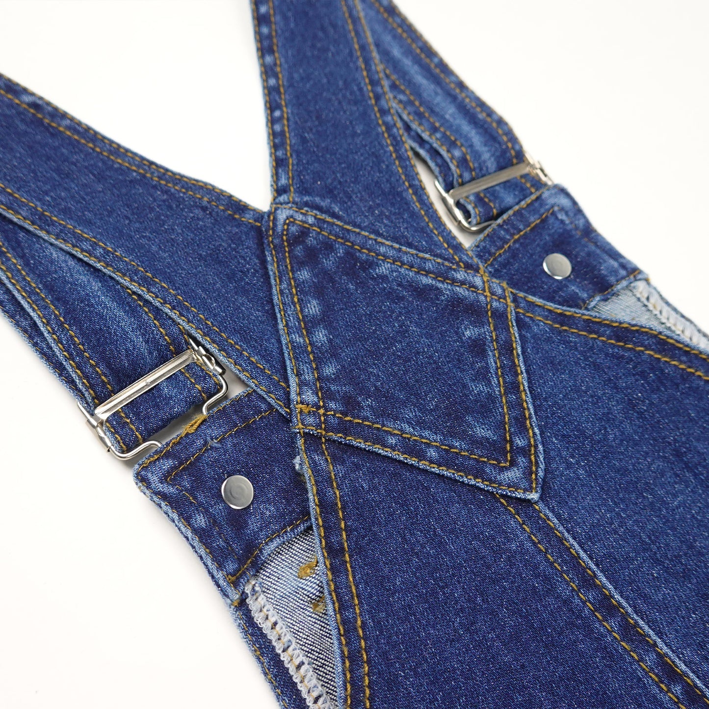 Girls Denim Overalls,Wide Leg Accordion Deep Heel Pockets Cargo Jeans Dungarees