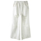 Girls Wide-leg Colored Denim Jeans, 5-14T Loose Elastic Waist with String Ripped Flared Pants