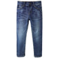 Little Girls Jeans, 5-14T Washed Distressed Elastic Waistband Inside Stretchy Denim Pants