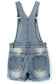 Little Girls Denim Shortalls, Stone Washed Soft Jeans Summer Shortalls