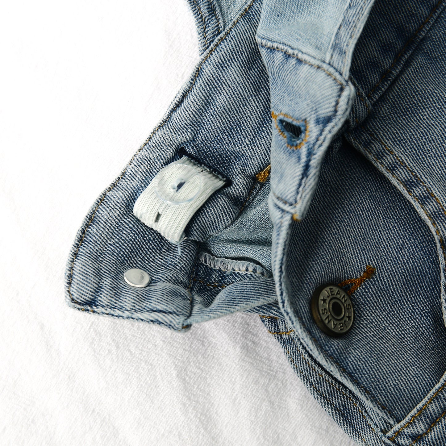 Little Girls Denim Shortalls, Stone Washed Soft Jeans Summer Shortalls