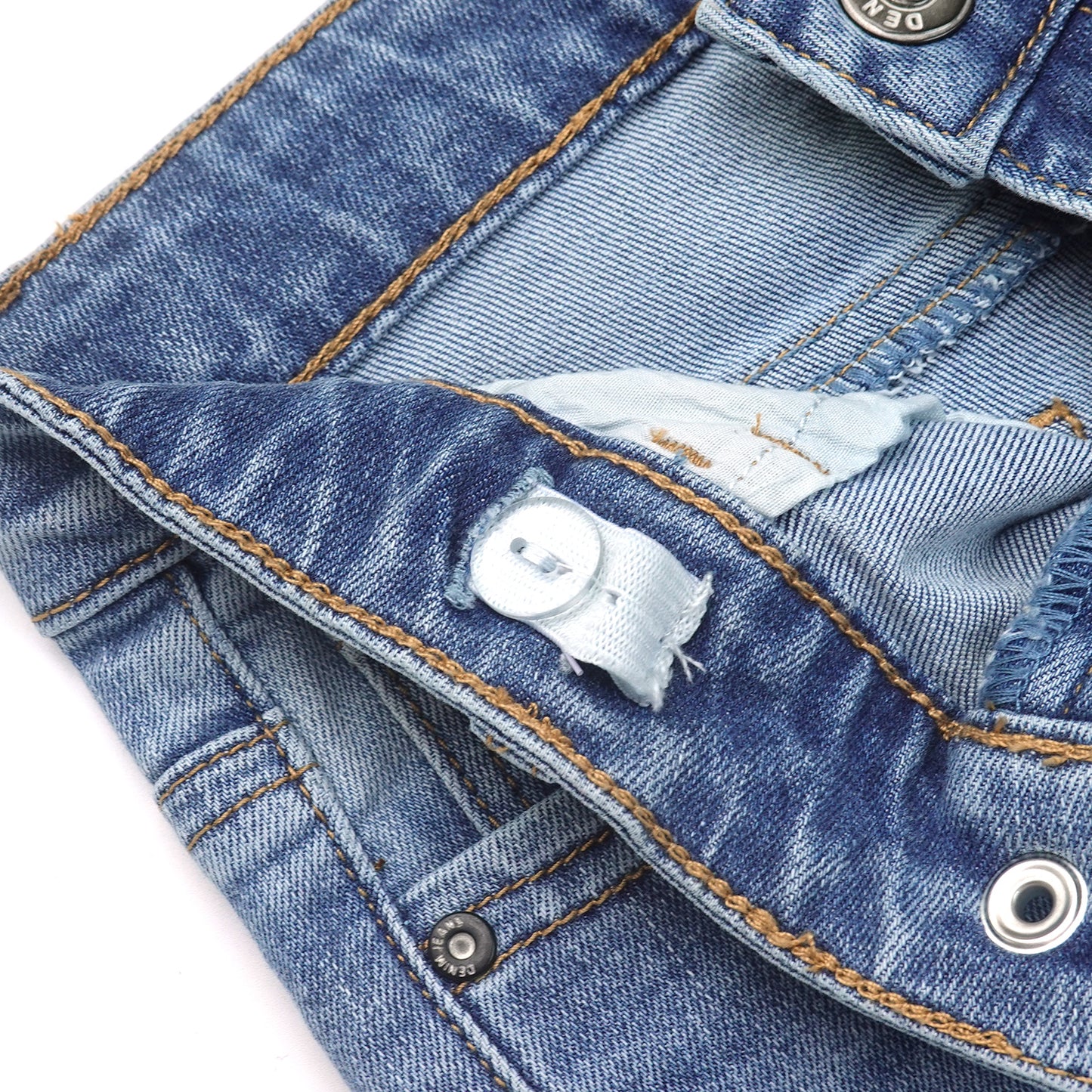 Girls Flared Denim Pants, 18M-14T Wide Age Ranges Elastic Waistband Inside Stretchy Slim Jeans