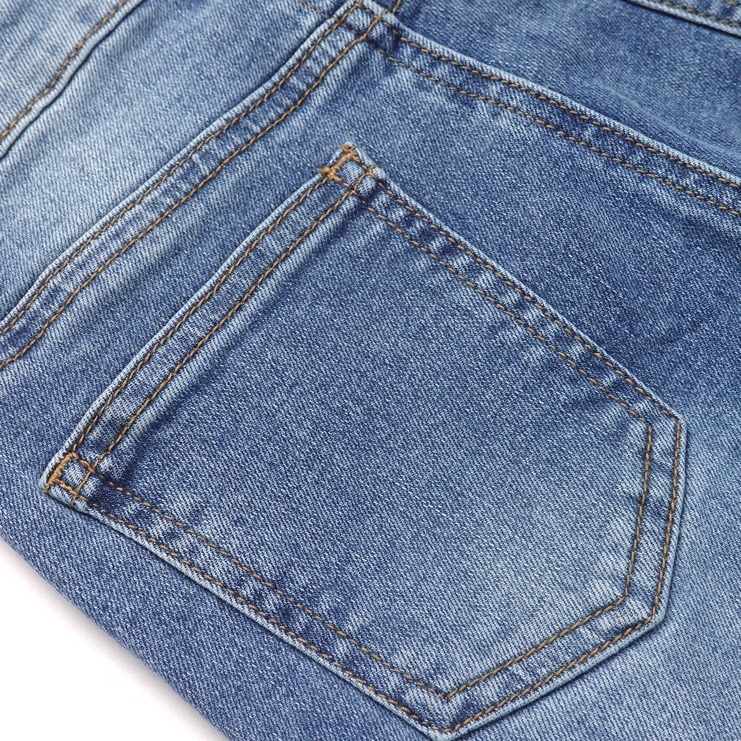 Girls Flared Denim Pants, 18M-14T Wide Age Ranges Elastic Waistband Inside Stretchy Slim Jeans
