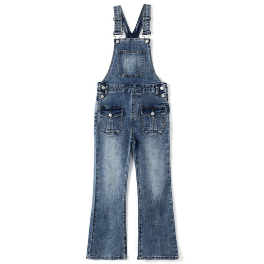 Girls Denim Overalls, Little Big Kids' Jean Dungarees Pants