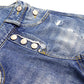 6-14T Girls Denim Shotalls, Damaged Fashion Raw Edge Hem Jeans Summer Shorts