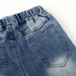 Girls Ribbed Waist Flared Denim Pants, 18M-14T Wide Age Ranges Bell-bottom Stretchy Slim Jeans