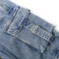 8-Pocket Girls Wide-leg Denim Pants, 5-14T Ribbed Elastic Waist Jeans