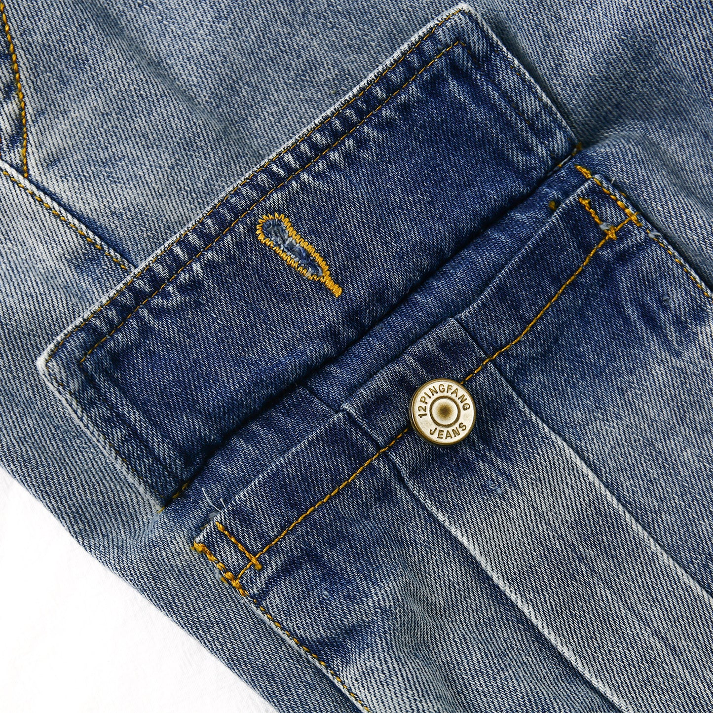 6-Pocket Girls Wide-Leg Denim Pants, 5-14T Ribbed Waist with D-Ring Loops & String Cargo Jeans