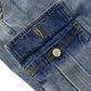 6-Pocket Girls Wide-Leg Denim Pants, 5-14T Ribbed Waist with D-Ring Loops & String Cargo Jeans