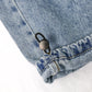 6-Pocket Girls Wide-Leg Denim Pants, 5-14T Ribbed Waist with D-Ring Loops & String Cargo Jeans