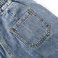 6-Pocket Girls Wide-Leg Denim Pants, 5-14T Ribbed Waist with D-Ring Loops & String Cargo Jeans
