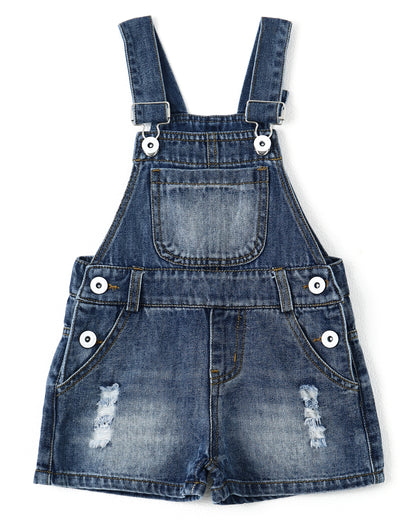 Baby Girls Denim Shorts, Toddler Little Boys Soft Jeans Summer Shortalls