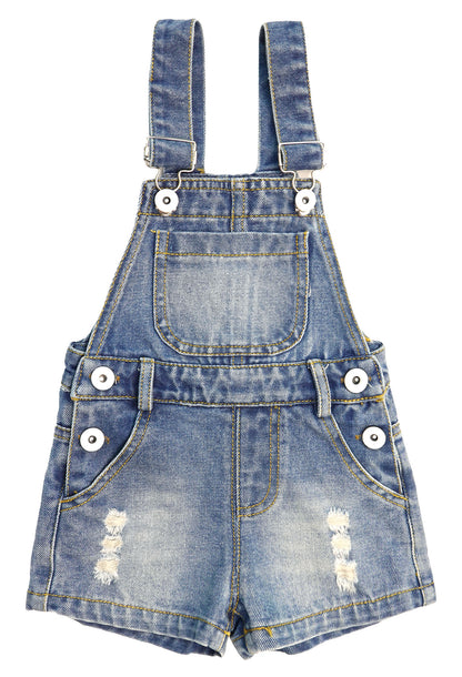 Baby Girls Denim Shorts, Toddler Little Boys Soft Jeans Summer Shortalls