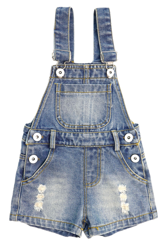 Baby Girls Denim Shorts, Toddler Little Boys Soft Jeans Summer Shortalls