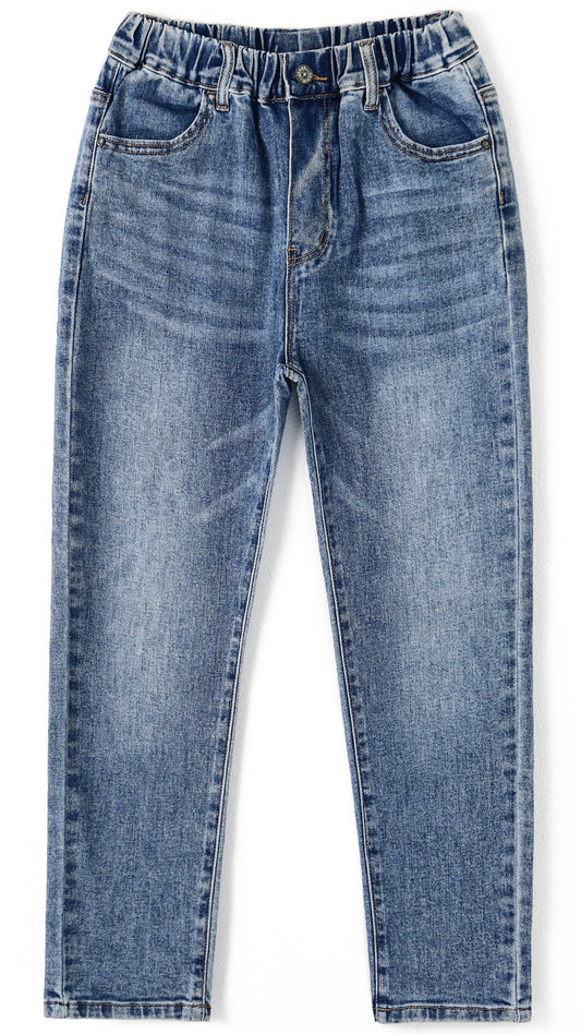 Big Girls Jeans, 5-14T Simple Design Boys Ribbed Waist Denim Pants
