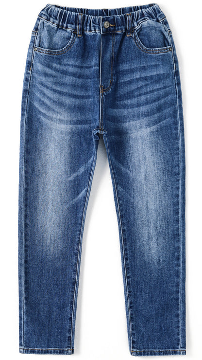 Big Girls Jeans, 5-14T Simple Design Boys Ribbed Waist Denim Pants