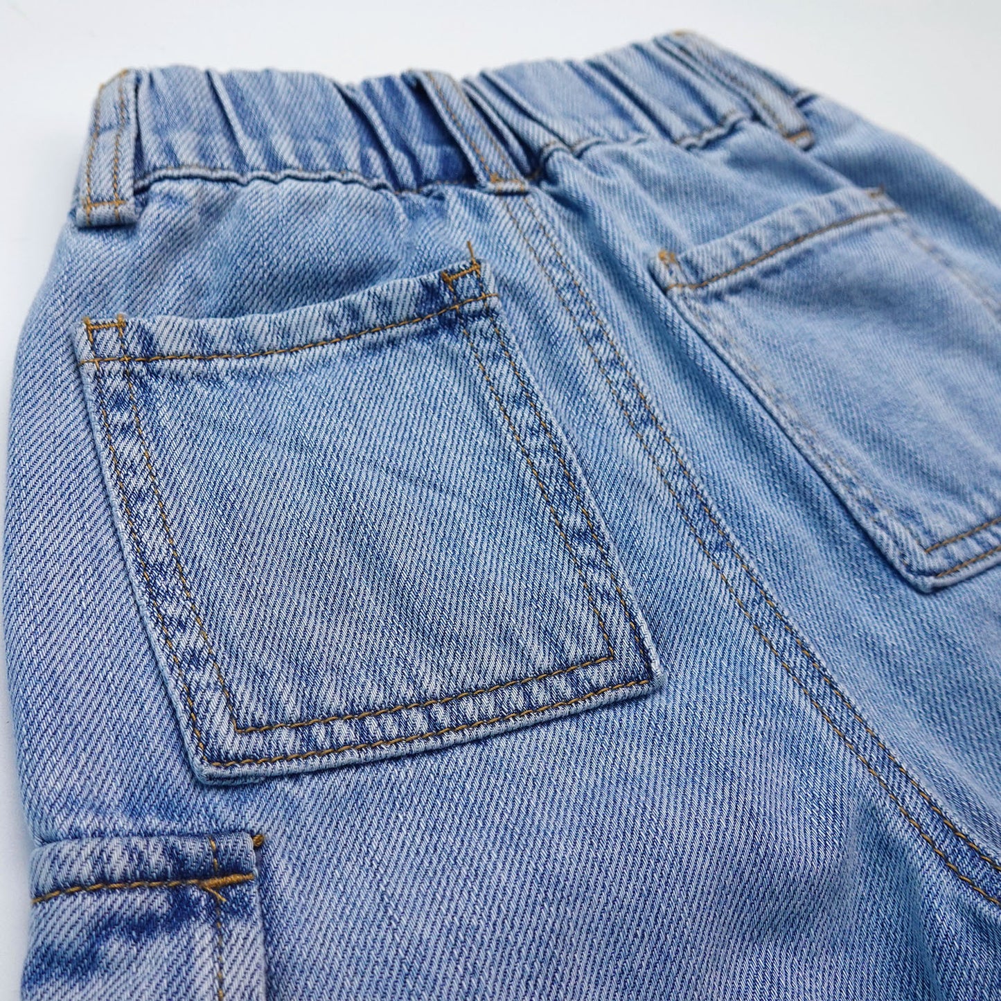 Baby Little Big Boys Shorts, Girls Ribbed Elastic Waist Summer Half Pants Cargo Jeans