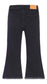 12M-5T Baby Little Girls Flared Jeans, Raw Edge Hem Stretchy Denim Pants
