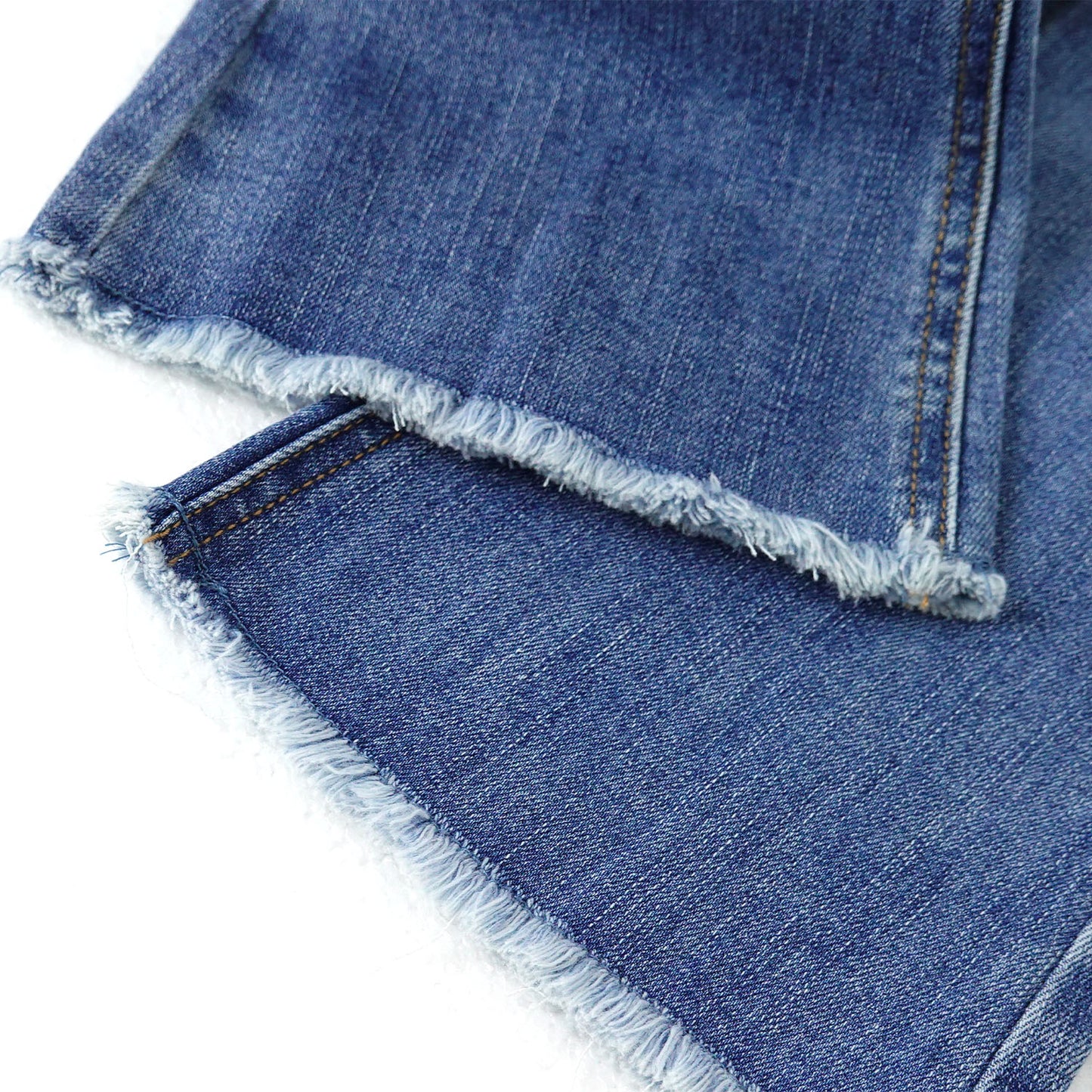 12M-5T Baby Little Girls Flared Jeans, Raw Edge Hem Stretchy Denim Pants