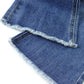 12M-5T Baby Little Girls Flared Jeans, Raw Edge Hem Stretchy Denim Pants