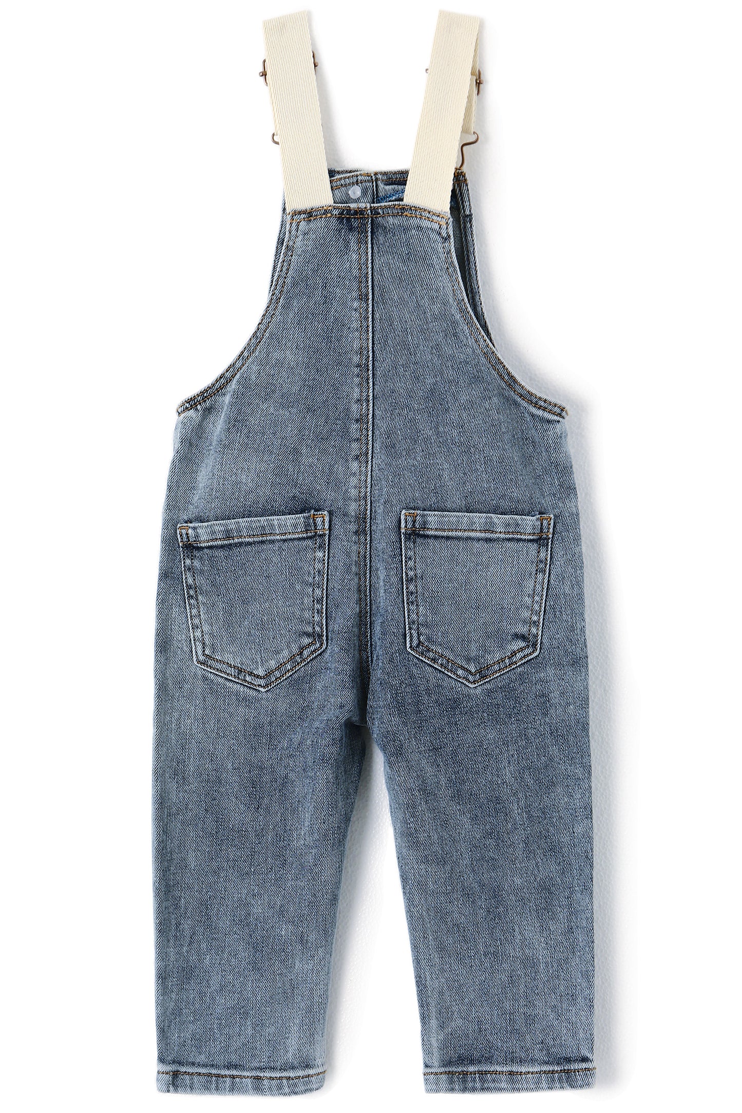 12M-4T Baby Girls Denim Overalls, Cardigan Style Jeans Workwear