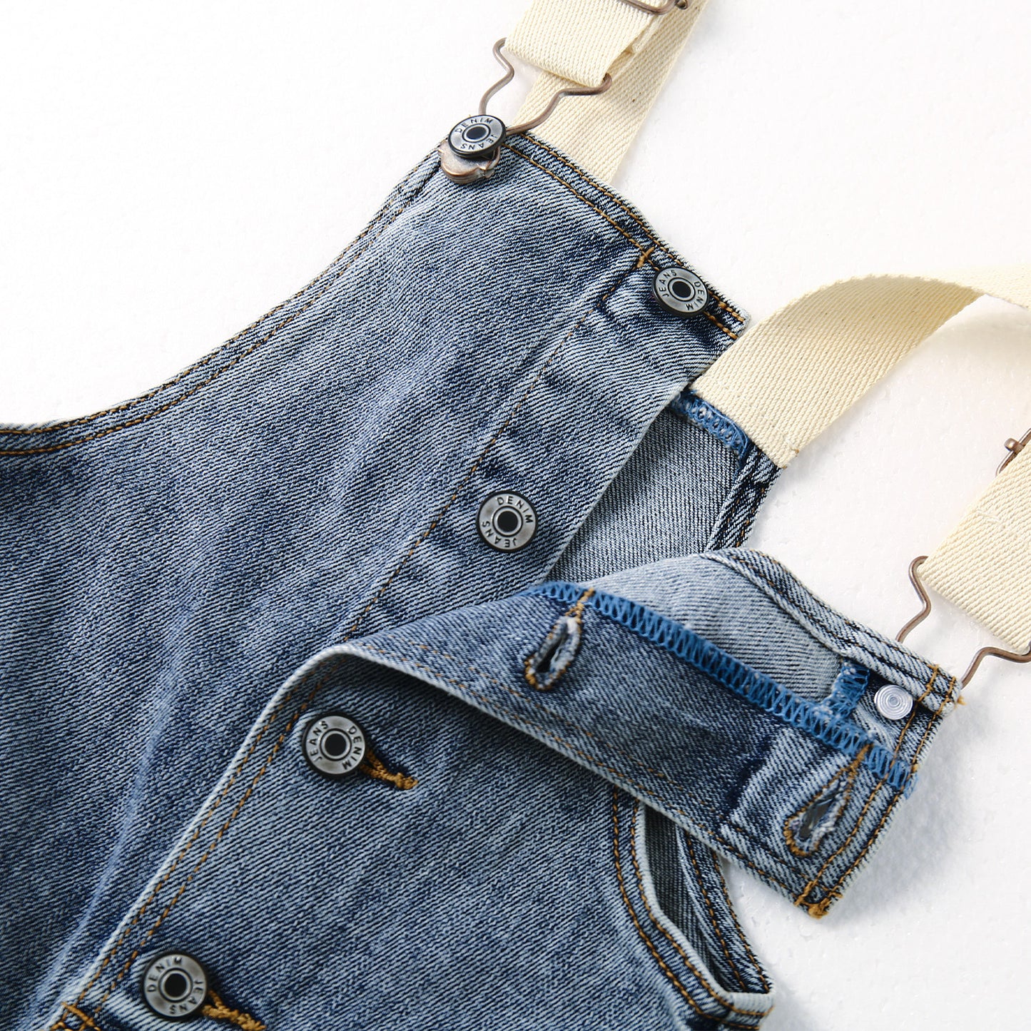 12M-4T Baby Girls Denim Overalls, Cardigan Style Jeans Workwear