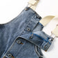 12M-4T Baby Girls Denim Overalls, Cardigan Style Jeans Workwear