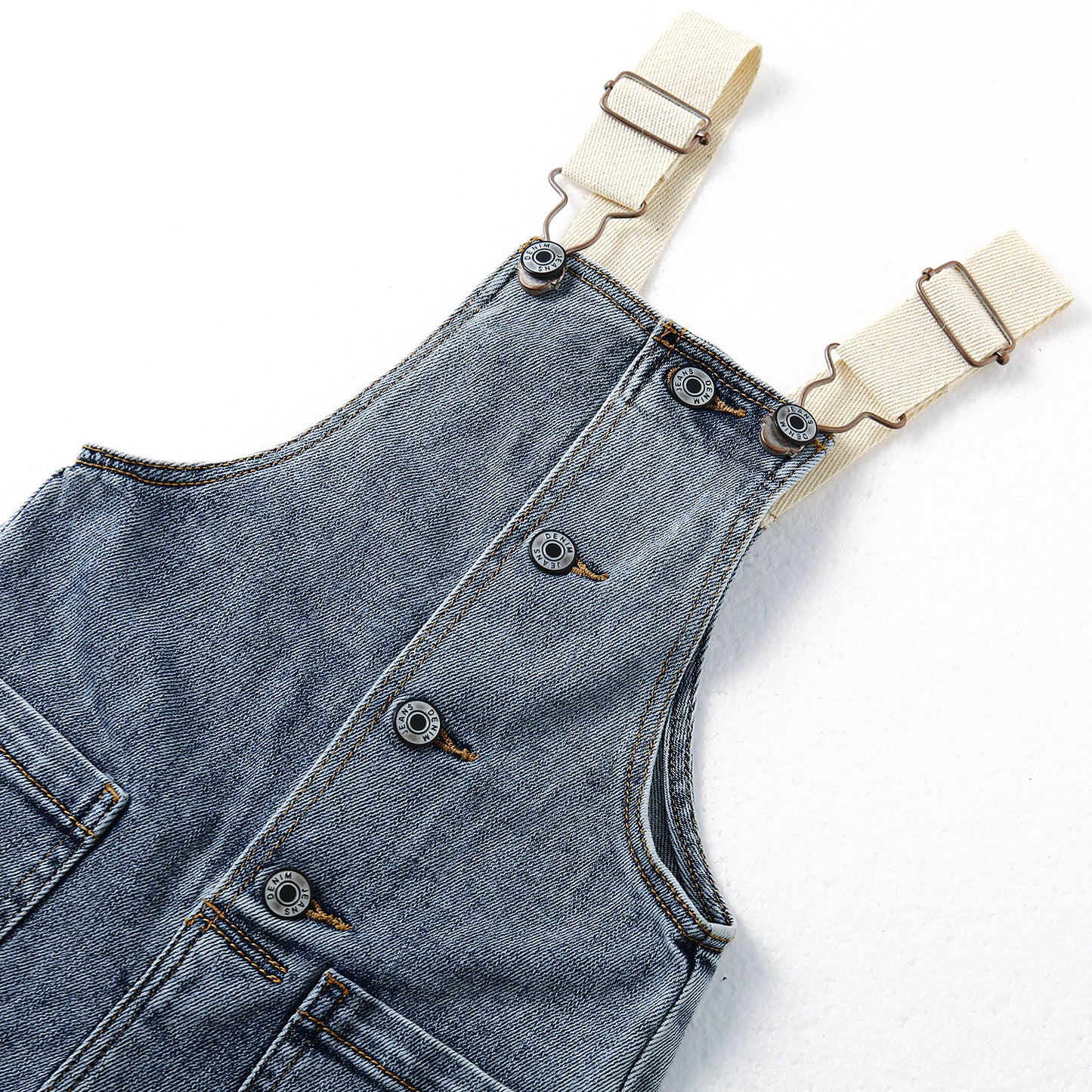 12M-4T Baby Girls Denim Overalls, Cardigan Style Jeans Workwear