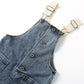 12M-4T Baby Girls Denim Overalls, Cardigan Style Jeans Workwear