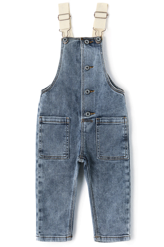 12M-4T Baby Girls Denim Overalls, Cardigan Style Jeans Workwear