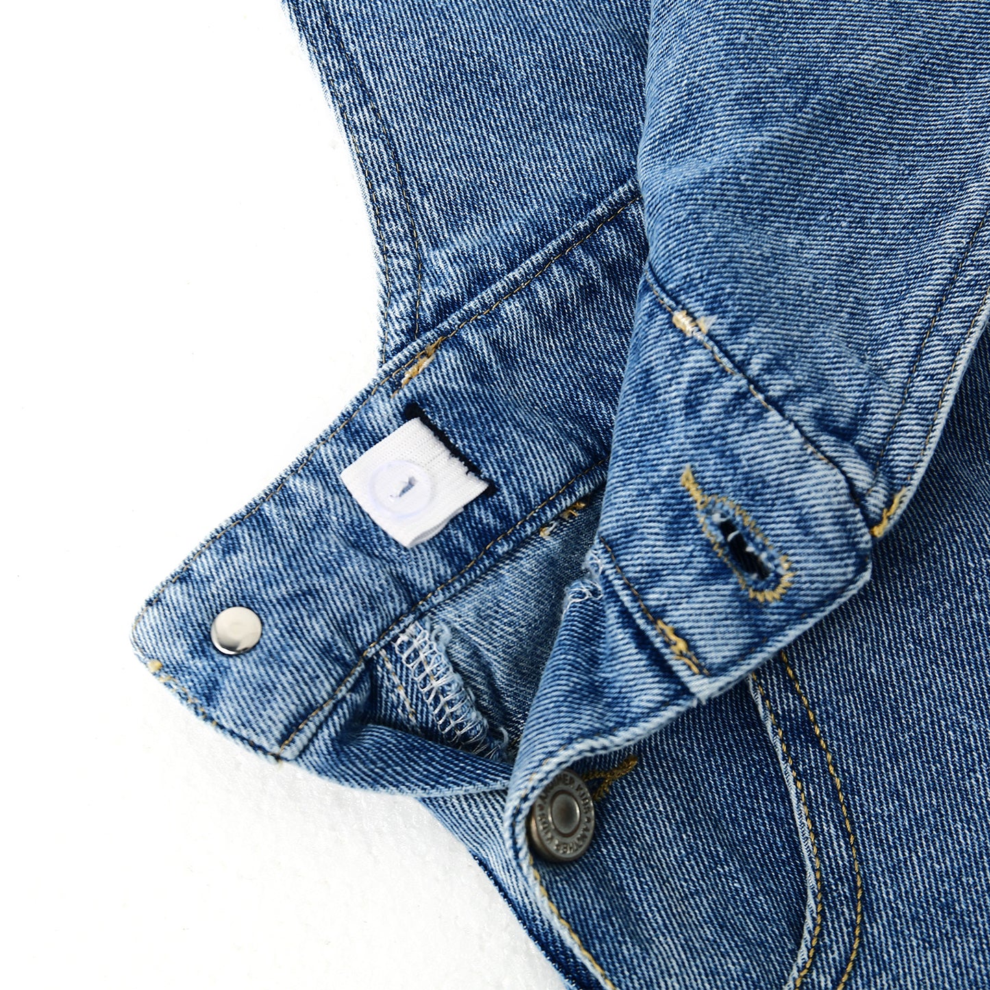 6-13T Girls’ Denim Cargo Overalls, Wide Leg Jean Dungarees