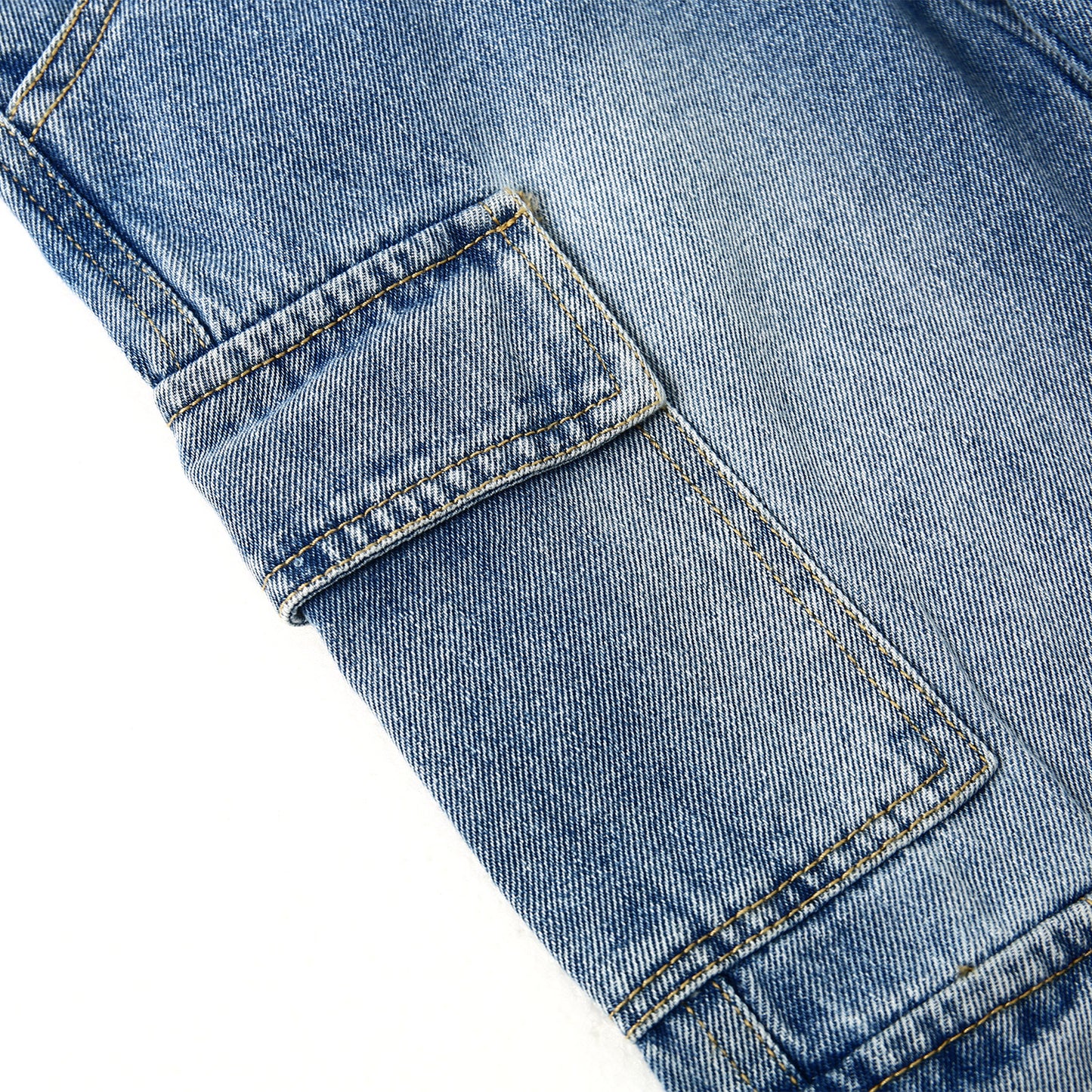6-13T Girls’ Denim Cargo Overalls, Wide Leg Jean Dungarees