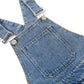 6-13T Girls’ Denim Cargo Overalls, Wide Leg Jean Dungarees