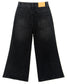Girls Wide-Leg Jeans,Baggy Stretchy Denim Pants with Metal Rivet Decoration