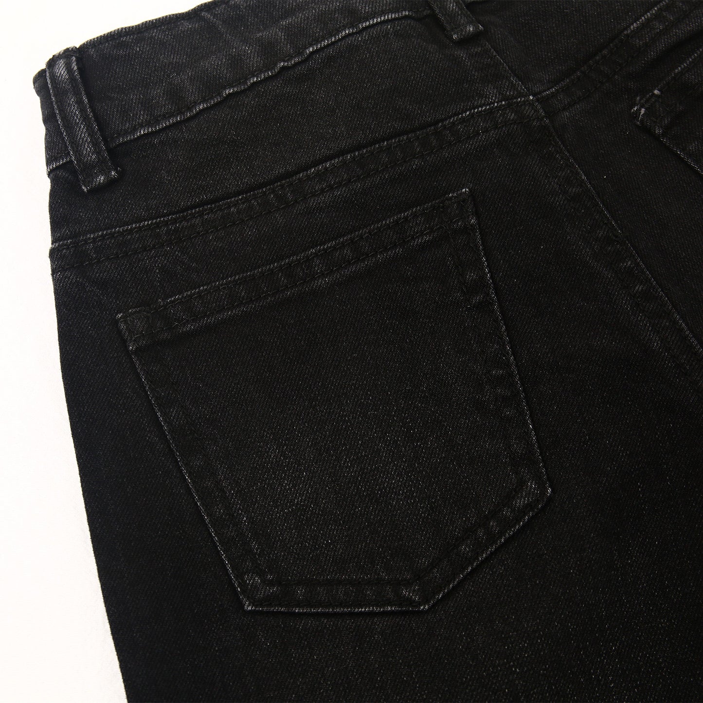 Girls Wide-Leg Jeans,Baggy Stretchy Denim Pants with Metal Rivet Decoration