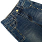 Girls Wide-Leg Jeans,Baggy Stretchy Denim Pants with Metal Rivet Decoration
