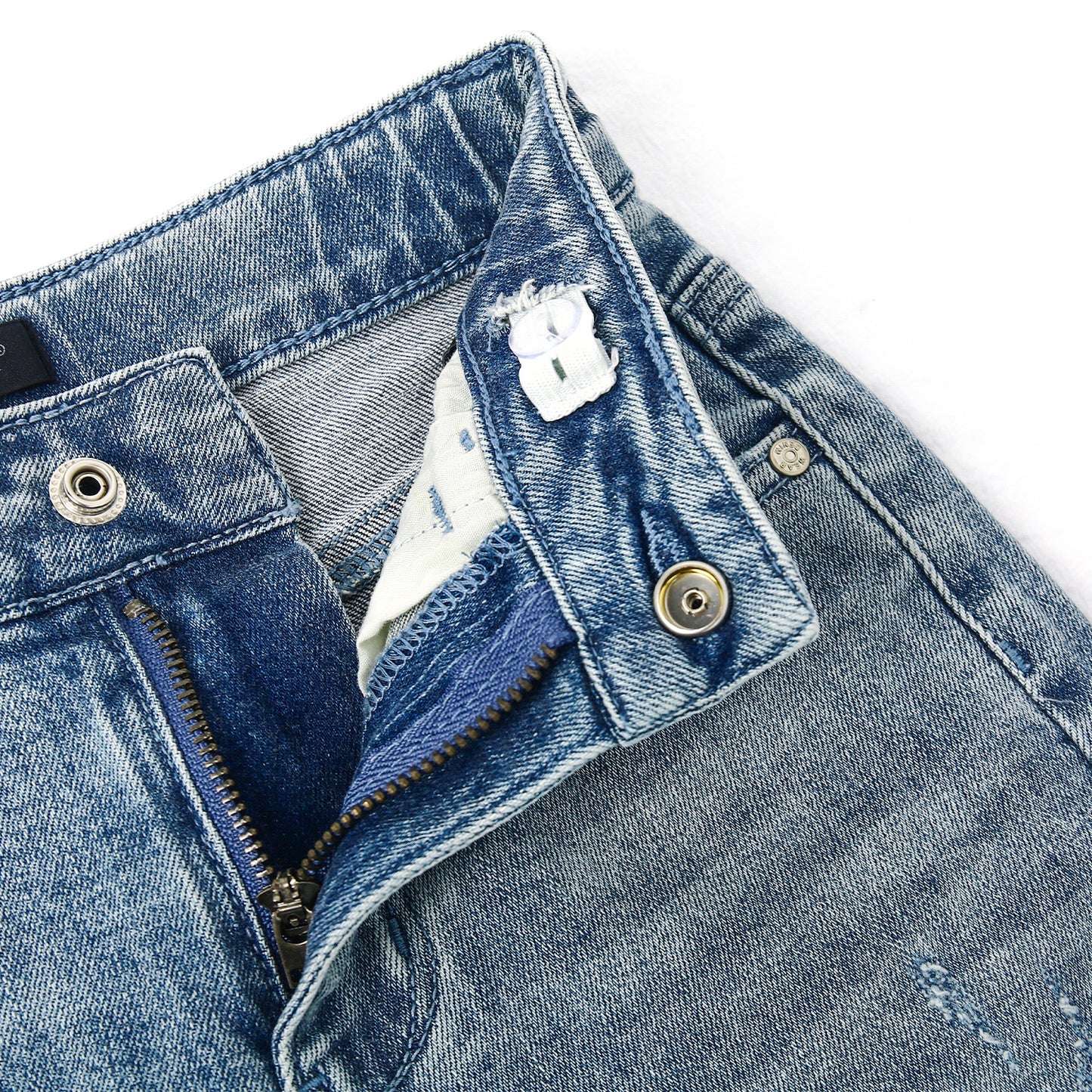 5-13T Girls Wide Leg Jeans, Micro Distressed Heart Shapped Denim Pants