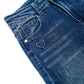 5-13T Girls Wide Leg Jeans, Micro Distressed Heart Shapped Denim Pants
