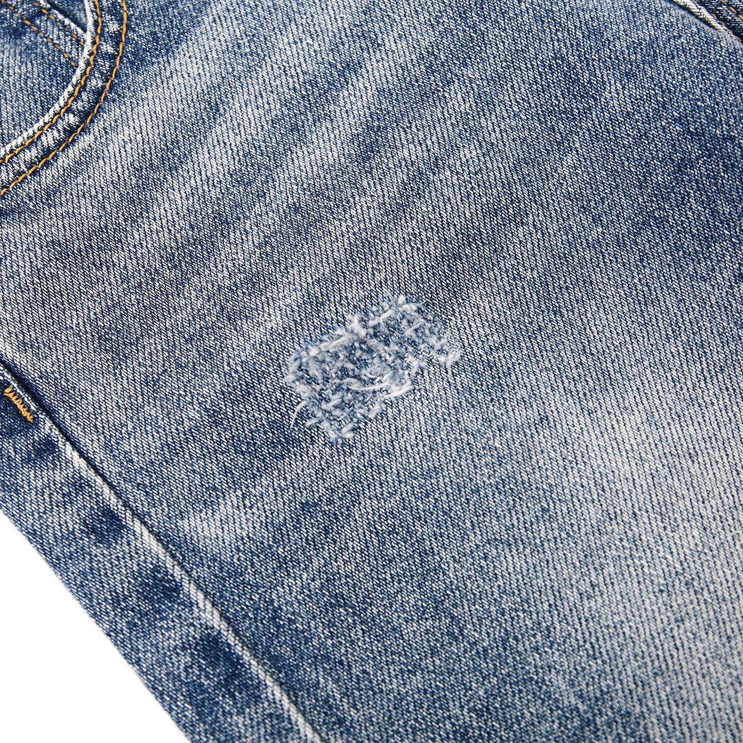 5-13T Girls Wide Leg Jeans, Simple Design Micro Distressed Denim Pants
