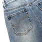 5-13T Girls Wide Leg Jeans, Simple Design Micro Distressed Denim Pants