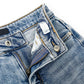 5-13T Girls Wide Leg Jeans, Simple Design Micro Distressed Denim Pants