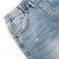 5-13T Girls Wide Leg Jeans, Ribbed Elastic Waist Pull on Denim Pants