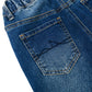 5-13T Girls Wide Leg Jeans, Ribbed Elastic Waist Pull on Denim Pants